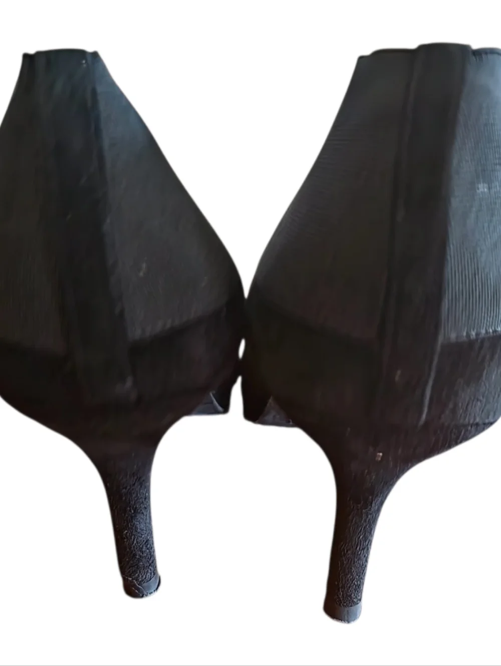 STUART WEITZMAN Black Suede Kitten Heel Booties Women's Size 7 1/2 M Minimalist